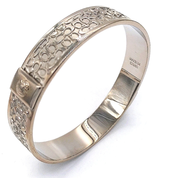 COACH Bangle Bracelet-Vintage Silver C Signature-Authentic - Picture 8 of 8